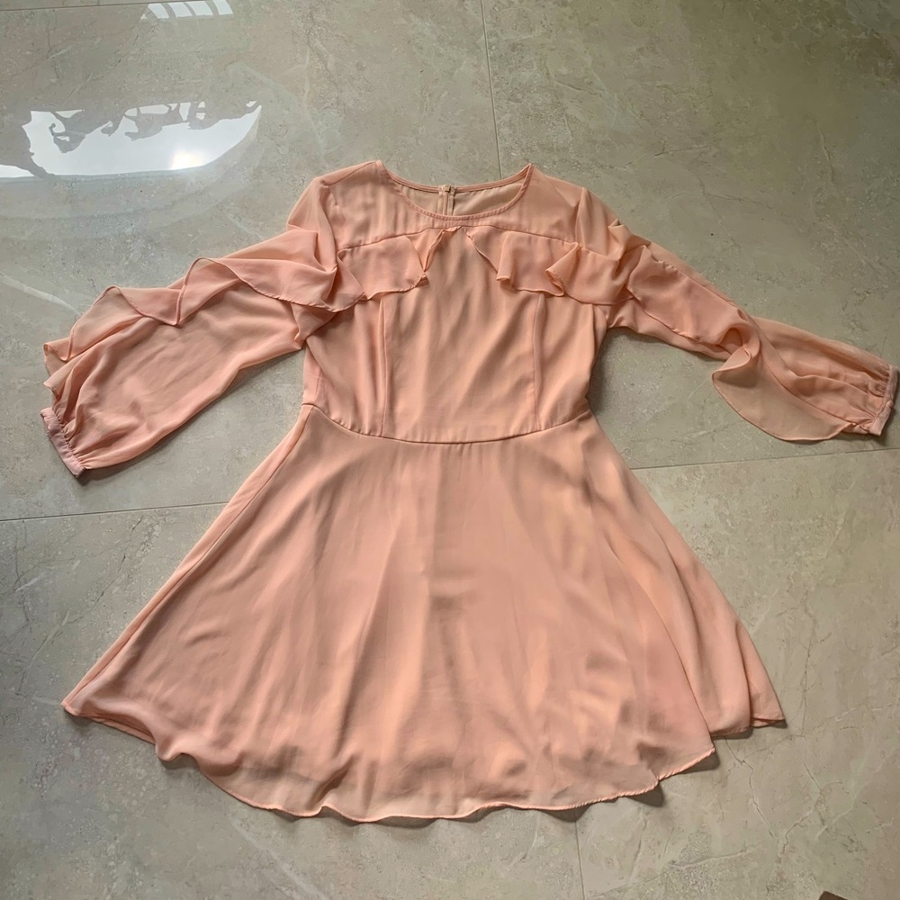 Elegant Peach Skater Dress - Lulu’s